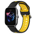 For Amazfit GTS 3 20mm Breathable Two-Color Silicone Watch Band(Black+Yellow) - Watch Bands by PMC TechLife | Online Shopping South Africa | PMC TechLife