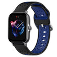 For Amazfit GTS 3 20mm Breathable Two-Color Silicone Watch Band(Black+Blue) - Watch Bands by PMC TechLife | Online Shopping South Africa | PMC TechLife