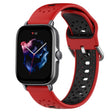 For Amazfit GTS 3 20mm Breathable Two-Color Silicone Watch Band(Red+Black) -  by PMC TechLife | Online Shopping South Africa | PMC TechLife