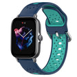 For Amazfit GTS 3 20mm Breathable Two-Color Silicone Watch Band(Blue+Water Duck) - Watch Bands by PMC TechLife | Online Shopping South Africa | PMC TechLife