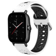 For Amazfit GTS 2E 20mm Breathable Two-Color Silicone Watch Band(White+Black) - Watch Bands by PMC TechLife | Online Shopping South Africa | PMC TechLife
