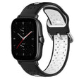For Amazfit GTS 2E 20mm Breathable Two-Color Silicone Watch Band(Black+White) - Watch Bands by PMC TechLife | Online Shopping South Africa | PMC TechLife