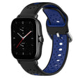 For Amazfit GTS 2E 20mm Breathable Two-Color Silicone Watch Band(Black+Blue) - Watch Bands by PMC TechLife | Online Shopping South Africa | PMC TechLife