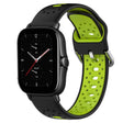 For Amazfit GTS 2E 20mm Breathable Two-Color Silicone Watch Band(Black+Lime Green) - Watch Bands by PMC TechLife | Online Shopping South Africa | PMC TechLife