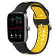 For Amazfit GTS 2 Mini 20mm Breathable Two-Color Silicone Watch Band(Black+Yellow) - Watch Bands by PMC TechLife | Online Shopping South Africa | PMC TechLife