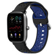 For Amazfit GTS 2 Mini 20mm Breathable Two-Color Silicone Watch Band(Black+Blue) -  by PMC TechLife | Online Shopping South Africa | PMC TechLife