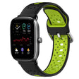 For Amazfit GTS 2 Mini 20mm Breathable Two-Color Silicone Watch Band(Black+Lime Green) - Watch Bands by PMC TechLife | Online Shopping South Africa | PMC TechLife