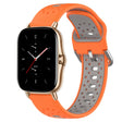 For Amazfit GTS 2 20mm Breathable Two-Color Silicone Watch Band(Orange+Grey) - Watch Bands by PMC TechLife | Online Shopping South Africa | PMC TechLife