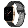 For Amazfit GTS 2 20mm Breathable Two-Color Silicone Watch Band(Black+Grey) - Watch Bands by PMC TechLife | Online Shopping South Africa | PMC TechLife