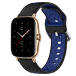 For Amazfit GTS 2 20mm Breathable Two-Color Silicone Watch Band(Black+Blue) -  by PMC TechLife | Online Shopping South Africa | PMC TechLife
