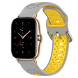 For Amazfit GTS 2 20mm Breathable Two-Color Silicone Watch Band(Grey+Yellow) - Watch Bands by PMC TechLife | Online Shopping South Africa | PMC TechLife