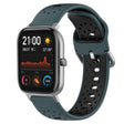 For Amazfit GTS 20mm Breathable Two-Color Silicone Watch Band(Olive Green+Black) - Watch Bands by PMC TechLife | Online Shopping South Africa | PMC TechLife