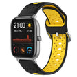For Amazfit GTS 20mm Breathable Two-Color Silicone Watch Band(Black+Yellow) - Watch Bands by PMC TechLife | Online Shopping South Africa | PMC TechLife