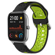 For Amazfit GTS 20mm Breathable Two-Color Silicone Watch Band(Black+Lime Green) - Watch Bands by PMC TechLife | Online Shopping South Africa | PMC TechLife