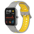 For Amazfit GTS 20mm Breathable Two-Color Silicone Watch Band(Grey+Yellow) - Watch Bands by PMC TechLife | Online Shopping South Africa | PMC TechLife