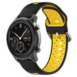 For Amazfit GTR 42mm 20mm Breathable Two-Color Silicone Watch Band(Black+Yellow) -  by PMC TechLife | Online Shopping South Africa | PMC TechLife