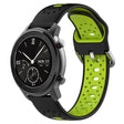For Amazfit GTR 42mm 20mm Breathable Two-Color Silicone Watch Band(Black+Lime Green) - Watch Bands by PMC TechLife | Online Shopping South Africa | PMC TechLife