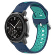 For Amazfit GTR 42mm 20mm Breathable Two-Color Silicone Watch Band(Blue+Water Duck) - Watch Bands by PMC TechLife | Online Shopping South Africa | PMC TechLife