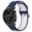 For Amazfit GTR 42mm 20mm Breathable Two-Color Silicone Watch Band(Midnight Blue+White) - Watch Bands by PMC TechLife | Online Shopping South Africa | PMC TechLife