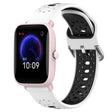 For Amazfit Pop Pro 20mm Breathable Two-Color Silicone Watch Band(White+Black) -  by PMC TechLife | Online Shopping South Africa | PMC TechLife