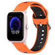 For Amazfit Pop Pro 20mm Breathable Two-Color Silicone Watch Band(Orange+Black) - Watch Bands by PMC TechLife | Online Shopping South Africa | PMC TechLife