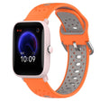 For Amazfit Pop Pro 20mm Breathable Two-Color Silicone Watch Band(Orange+Grey) - Watch Bands by PMC TechLife | Online Shopping South Africa | PMC TechLife