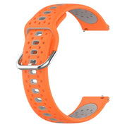 For Amazfit Pop Pro 20mm Breathable Two-Color Silicone Watch Band(Orange+Grey)