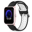 For Amazfit Pop Pro 20mm Breathable Two-Color Silicone Watch Band(Black+White) - Watch Bands by PMC TechLife | Online Shopping South Africa | PMC TechLife