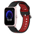 For Amazfit Pop Pro 20mm Breathable Two-Color Silicone Watch Band(Black+Red) - Watch Bands by PMC TechLife | Online Shopping South Africa | PMC TechLife