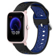 For Amazfit Pop Pro 20mm Breathable Two-Color Silicone Watch Band(Black+Blue) - Watch Bands by PMC TechLife | Online Shopping South Africa | PMC TechLife