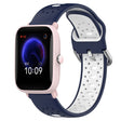 For Amazfit Pop Pro 20mm Breathable Two-Color Silicone Watch Band(Midnight Blue+White) - Watch Bands by PMC TechLife | Online Shopping South Africa | PMC TechLife