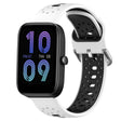 For Amazfit Bip3 20mm Breathable Two-Color Silicone Watch Band(White+Black) - Watch Bands by PMC TechLife | Online Shopping South Africa | PMC TechLife