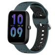 For Amazfit Bip3 20mm Breathable Two-Color Silicone Watch Band(Olive Green+Black) - Watch Bands by PMC TechLife | Online Shopping South Africa | PMC TechLife