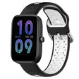 For Amazfit Bip3 20mm Breathable Two-Color Silicone Watch Band(Black+White) -  by PMC TechLife | Online Shopping South Africa | PMC TechLife