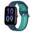 For Amazfit Bip3 20mm Breathable Two-Color Silicone Watch Band(Blue+Water Duck) -  by PMC TechLife | Online Shopping South Africa | PMC TechLife