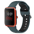 For Amazfit Bip 1S 20mm Breathable Two-Color Silicone Watch Band(Olive Green+Black) -  by PMC TechLife | Online Shopping South Africa | PMC TechLife