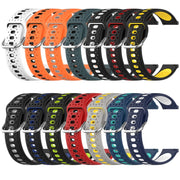 For Amazfit GTS 20mm Breathable Two-Color Silicone Watch Band(White+Black)