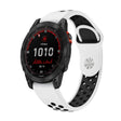 For Garmin Fenix 7 Solar 22mm Sports Breathable Silicone Watch Band(White+Black) - Watch Bands by PMC TechLife | Online Shopping South Africa | PMC TechLife