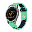 For Garmin EPIX Gen 2 22mm Sports Breathable Silicone Watch Band(Mint Green+Midnight Blue) -  by PMC TechLife | Online Shopping South Africa | PMC TechLife