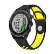 For Garmin Approach S62 22mm Sports Breathable Silicone Watch Band(Black+Yellow) -  by PMC TechLife | Online Shopping South Africa | PMC TechLife
