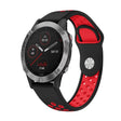 For Garmin Fenix 6 GPS 22mm Sports Breathable Silicone Watch Band(Black+Red) -  by PMC TechLife | Online Shopping South Africa | PMC TechLife