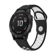 For Garmin Fenix 6 Pro GPS 22mm Sports Breathable Silicone Watch Band(Black+White) -  by PMC TechLife | Online Shopping South Africa | PMC TechLife