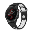 For Garmin Fenix 5 Plus 22mm Sports Breathable Silicone Watch Band(Black+White) -  by PMC TechLife | Online Shopping South Africa | PMC TechLife