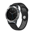 For Garmin Quatix 5 22mm Sports Breathable Silicone Watch Band(Black+Grey) -  by PMC TechLife | Online Shopping South Africa | PMC TechLife