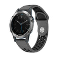 For Garmin Quatix 5 22mm Sports Breathable Silicone Watch Band(Grey+Black) -  by PMC TechLife | Online Shopping South Africa | PMC TechLife