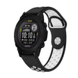 For Garmin Descent G1 22mm Sports Breathable Silicone Watch Band(Black+White) -  by PMC TechLife | Online Shopping South Africa | PMC TechLife