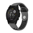 For Garmin Descent G1 22mm Sports Breathable Silicone Watch Band(Grey+Black) -  by PMC TechLife | Online Shopping South Africa | PMC TechLife