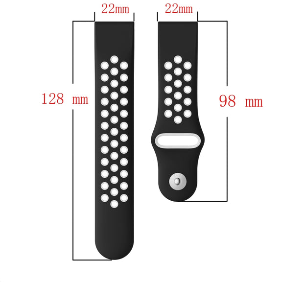 For Garmin EPIX Gen 2 22mm Sports Breathable Silicone Watch Band(Black+Red)