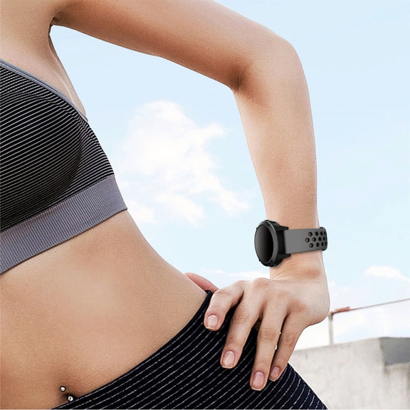 For Garmin Forerunner 935 22mm Sports Breathable Silicone Watch Band(Red+Black)