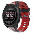 For Garmin Tactix 7 26mm Camouflage Printed Silicone Watch Band(Red+Army Camouflage) -  by PMC TechLife | Online Shopping South Africa | PMC TechLife